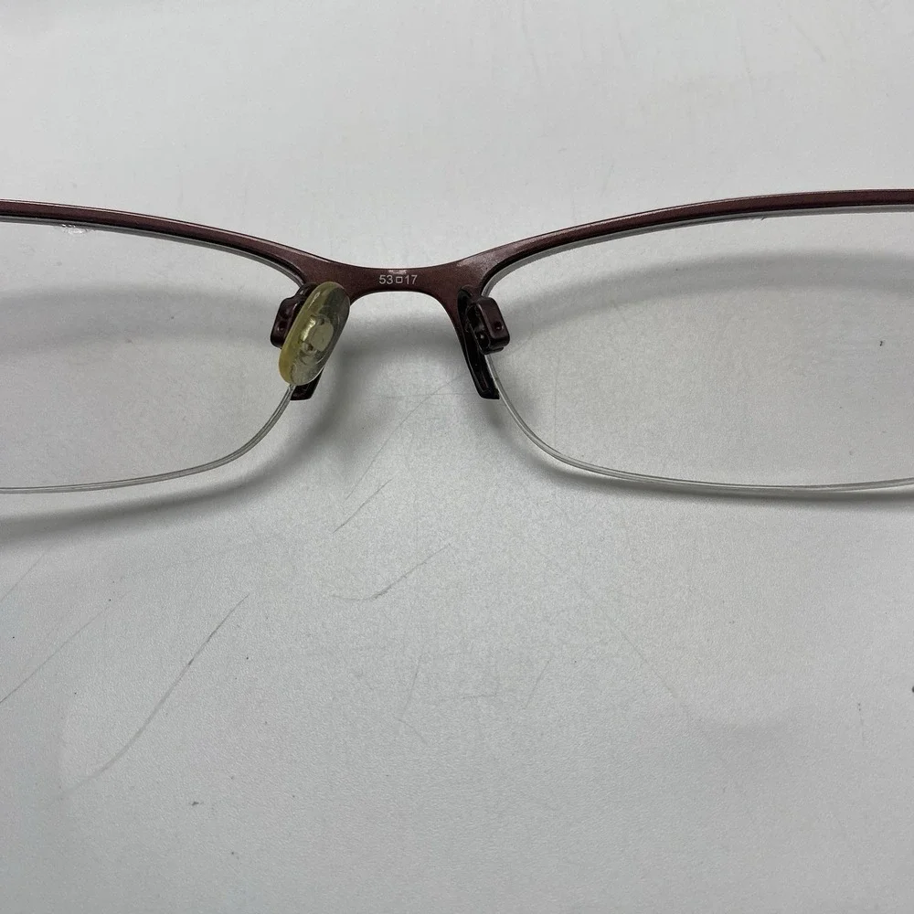 Bebe Eyeglasses Women FRAME ONLY Cat Eye Half Rim 57-17 Brown 502